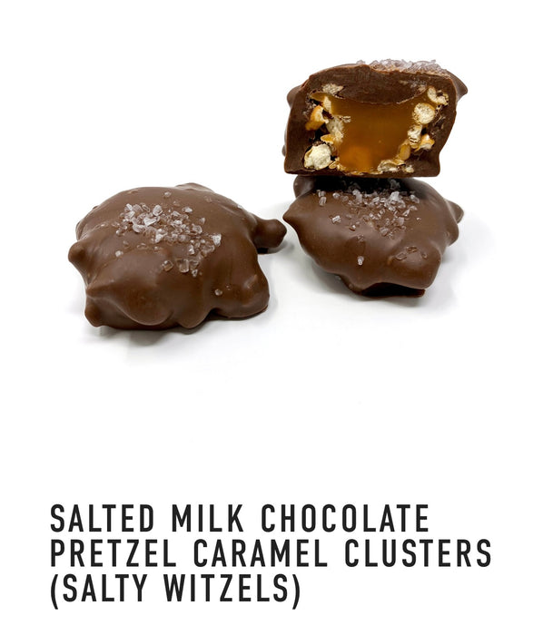 Salted Milk Chocolate  Pretzel Caramel Clusters