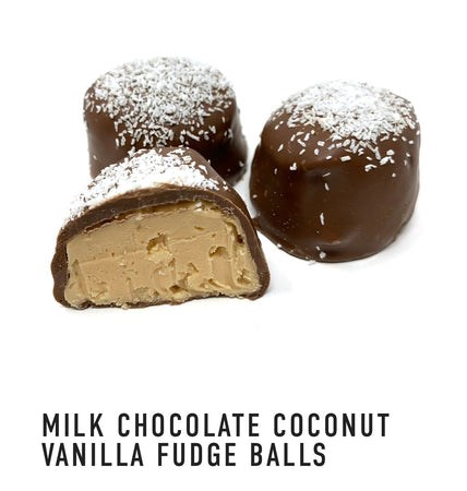 Milk Coconut Fudge Balls